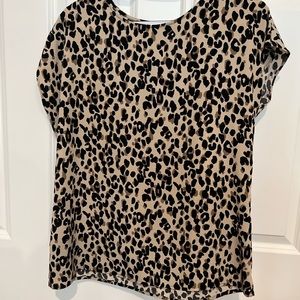 Halogen Leopard dolman top NWOT